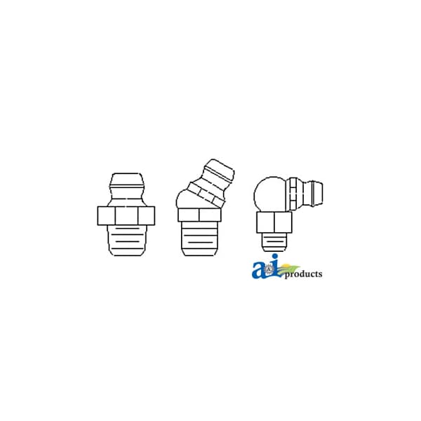 10mm 45 Metric Grease Fitting, 10 Pack 1.75 x4 x1.75
